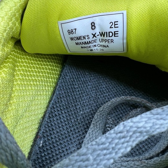 Orthofeet Biotfit 987 Women's Size 8 2E Wide Grey Lime Sneakers Orthopedic Shoes - Picture 9 of 10